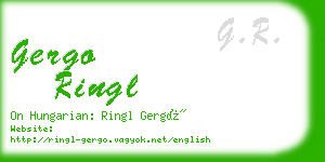 gergo ringl business card